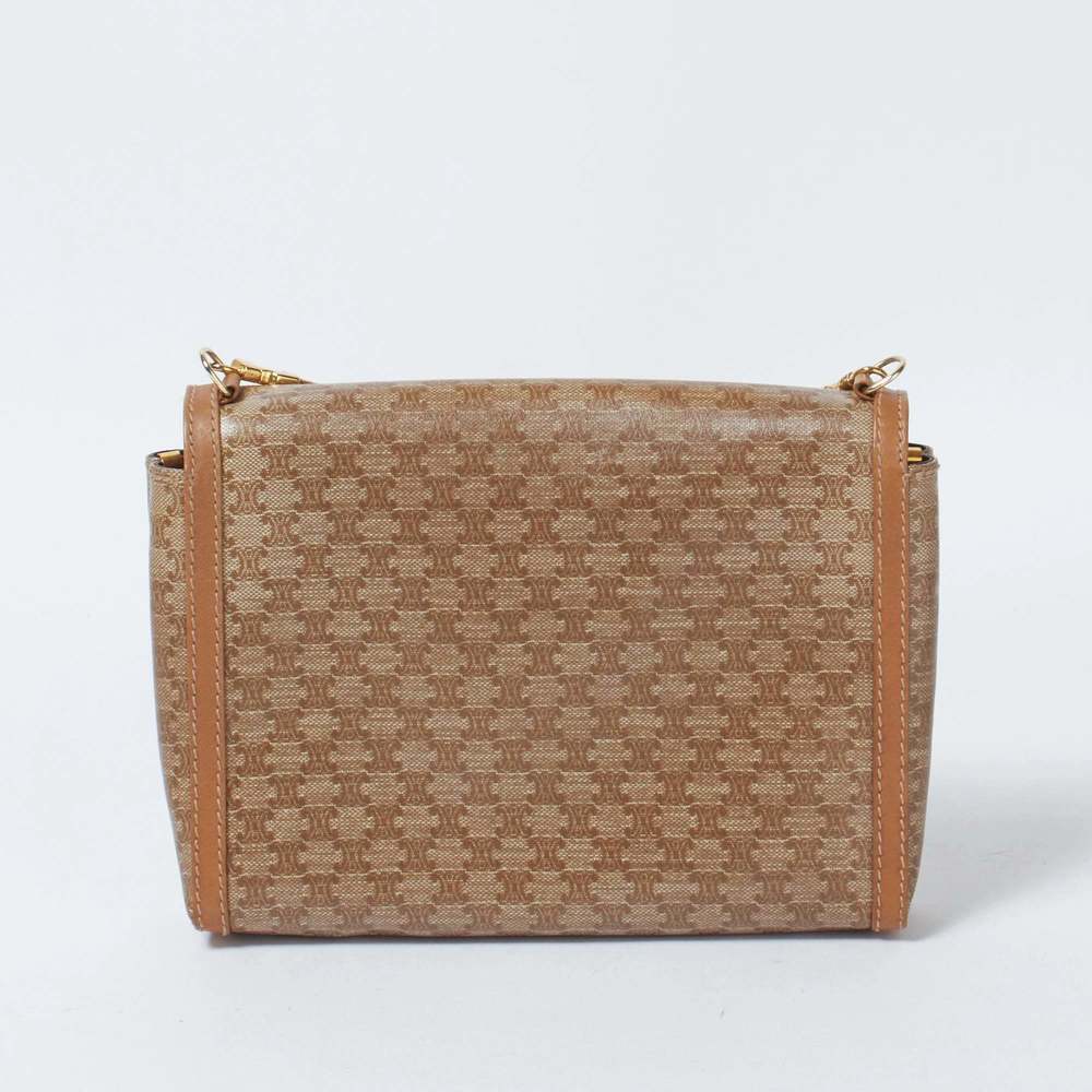 Celine Beige Macadam Leather Triomphe Shoulder Bag - image 3